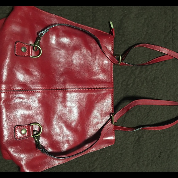 Dallaiti Design genuine leather red shoulder/backpack - Picture 7 of 13